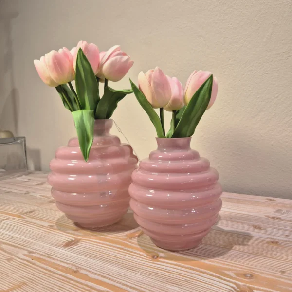 Set 2 Vasi Claraluna Rosa in Vetro