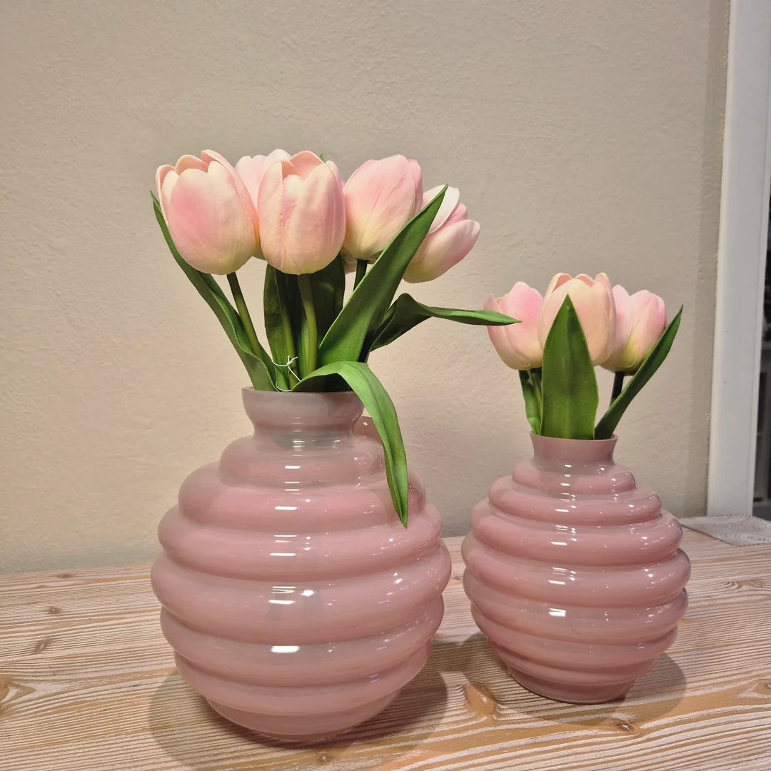 Set 2 Vasi Claraluna Rosa in Vetro - immagine 2