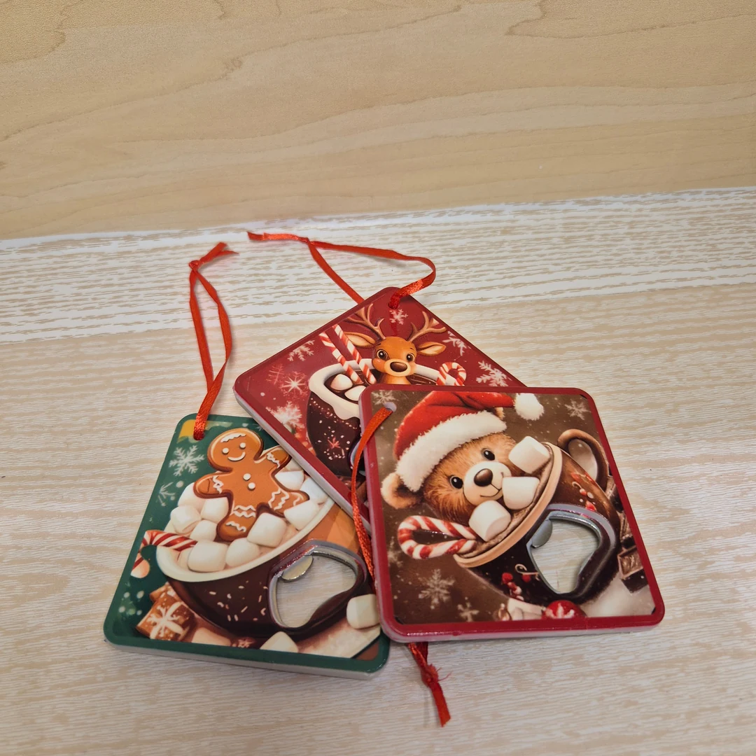Set 3 Apribottiglie Natalizi con Calamita